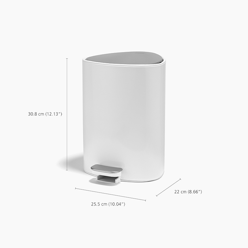 ถังขยะสแตนเลสความจุ 5 ลิตร JOSEPH JOSEPH รุ่น EASYSTORE 5L สี GLOSS WHITE N7000002